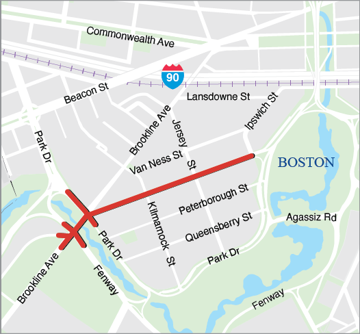 BOSTON: IMPROVEMENT ON BOYLSTON STREET, FROM INTERSECTION OF BROOKLINE AVENUE & PARK DRIVE TO IPSWICH STREET